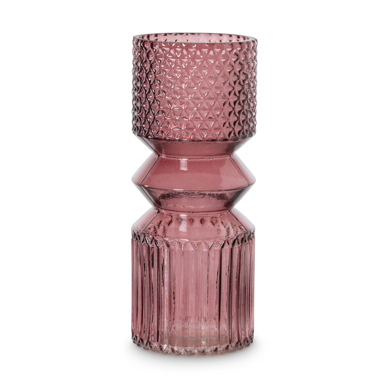 Vaas diabolo - roze - ø9.5x24.5 cm